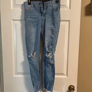 Coco + Carmen Light Blue Distressed Skinny Jeans